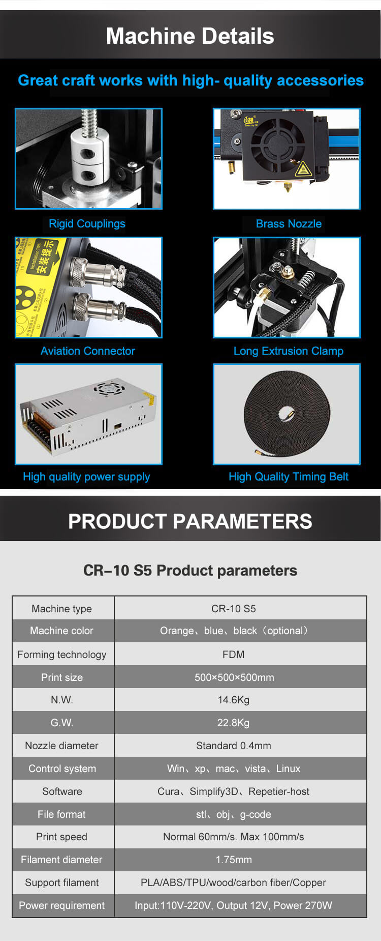 Creality CR10 S5 FDM 3D Printer at Rs 70020