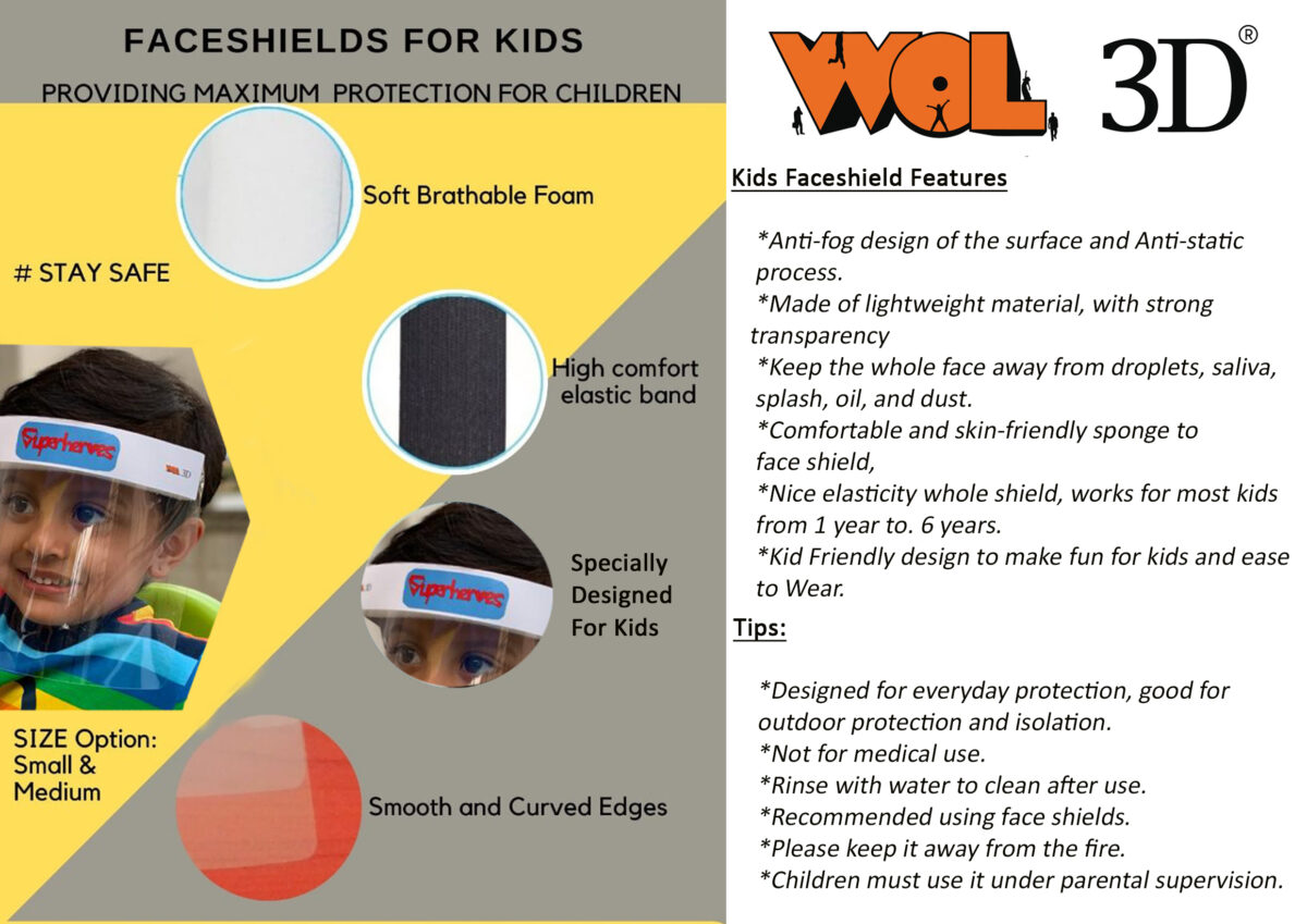 Faceshields Specially For Kids (Pack of 10)