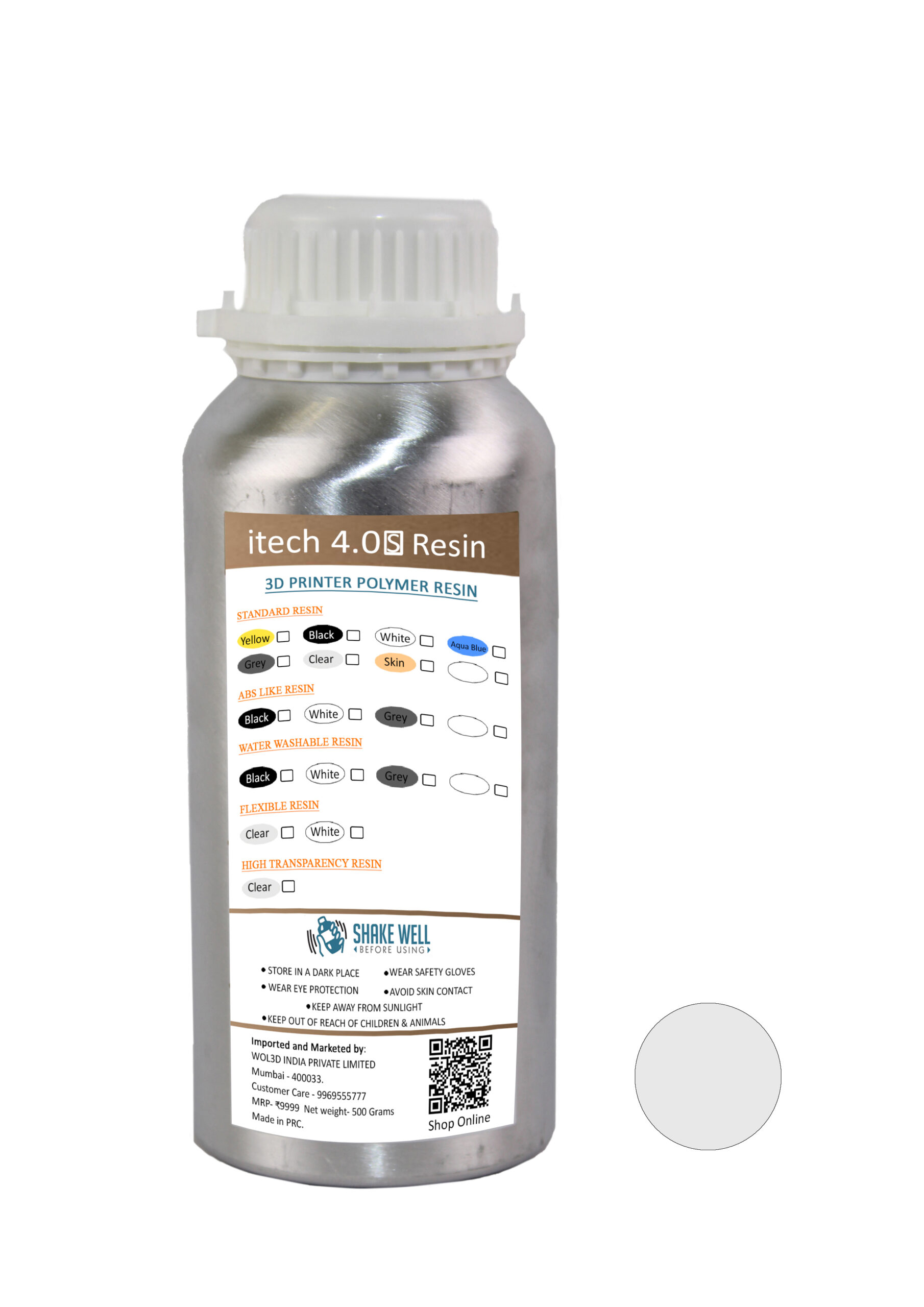 ANYCUBIC Résine UV 405nm - Transparent (Clear) - 500 Gr