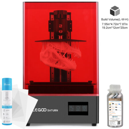 ELEGOO Saturn S LCD 3D Printer with FEP Sheet (Pack of 5) and Standard Resin 500 ml