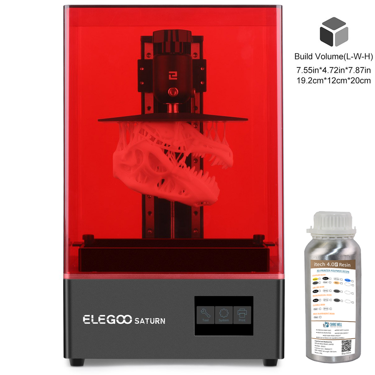  ELEGOO Metal Resin Tank for ELEGOO Saturn 3D Printer, FEP  Pre-Installed, with Lid and 3 Allen Wrench, Resin Vat for ELEGOO Saturn and Saturn  S : Industrial & Scientific