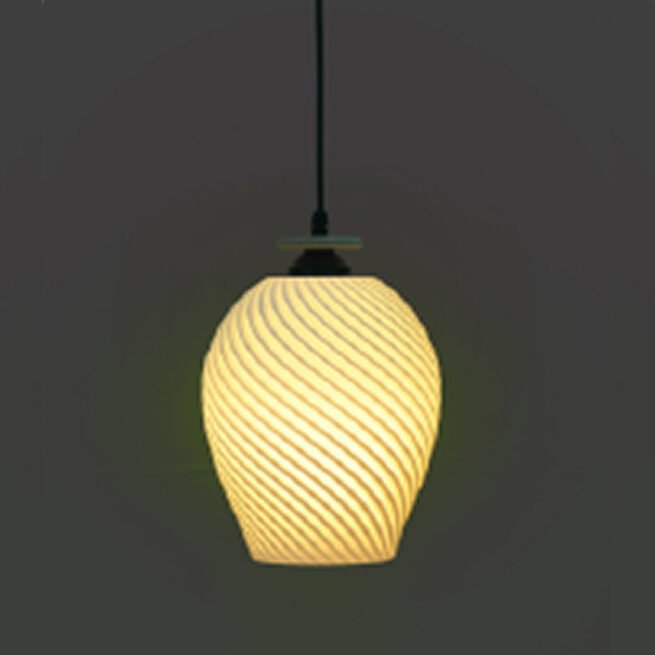 Swirl 3D Printed Lamp Shade