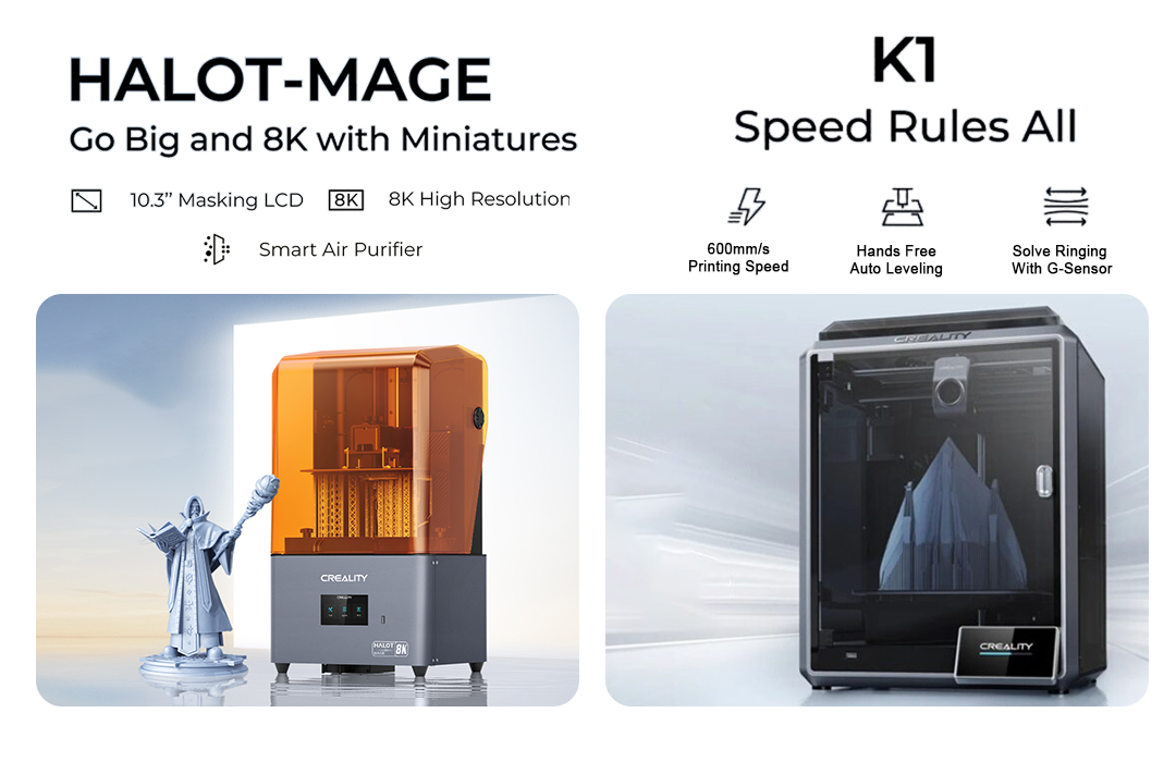 Creality K1 vs K1 Max Speed 3D Printers compared